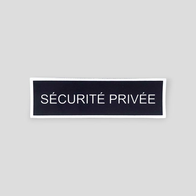 Bandeau d'identification sécurité privée rétro-réfléchissant fond noir 28x10 cm - Patrol Equipement