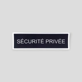 Bandeau d'identification sécurité privée rétro-réfléchissant fond noir 28x10 cm - Patrol Equipement