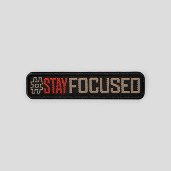 Geborduurd patch Signature Stay Focused - Tan/Rood - A10 Equipment