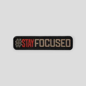 Patch brodé Signature Stay Focused - Tan/Rouge - A10 Equipment