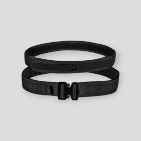 Doppelter Cobra-Gürtel schwarz Polyester 600D - Ares