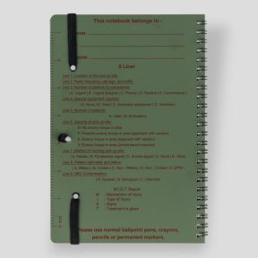 Waterdicht notitieboek (A5 formaat) CD457 - Olijfgroen - BCB International