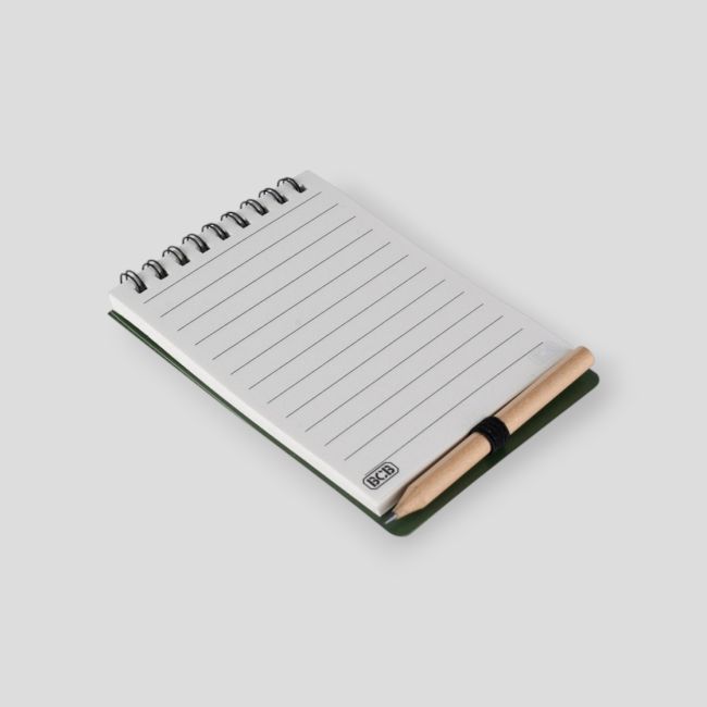 Caderno à prova de água (formato de bolso) CD456 - Verde Oliva - BCB International