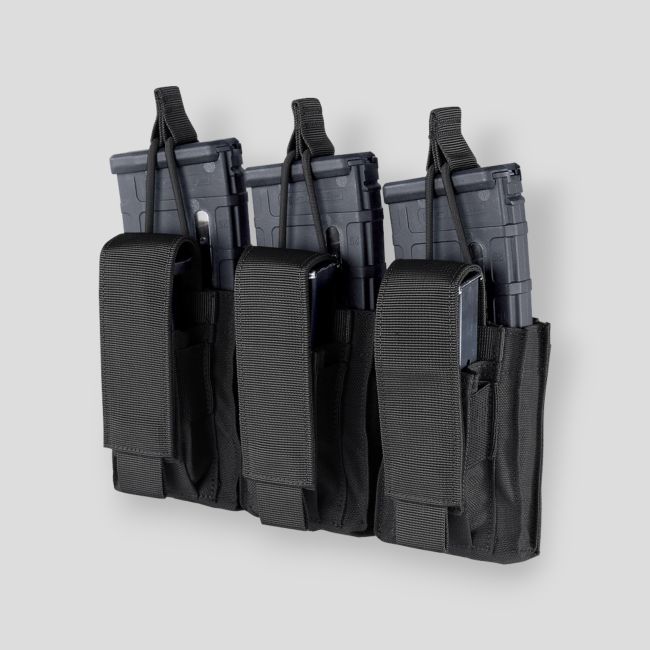 Porta-caricatore triplo canguro per M4/pistole Gen II - Nero - Condor Outdoor