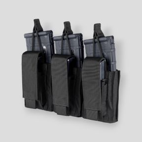 Drievoudige kangoeroe magazijnhouder voor M4/pistolen Gen II - Zwart - Condor Outdoor