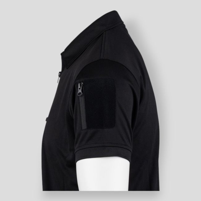 Polo tactique Quick Dry avec fermeture éclair - Noir - 101 Inc