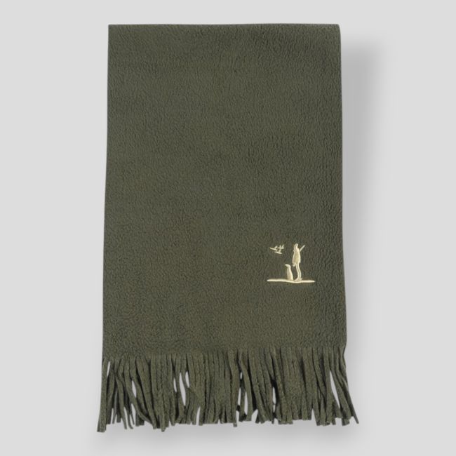 Fleece-Schal mit gesticktem Logo - Khaki - Percussion