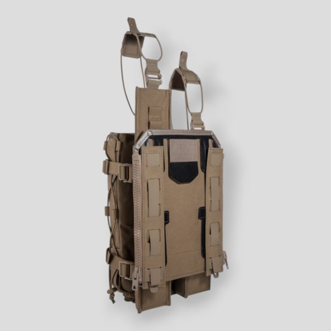 Gear-Tasche für Plattenträger mit Reißverschluss - Coyote - Tasmanian Tiger