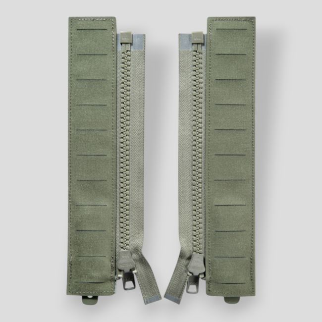 Set van 2 modulaire ritsen voor plaatdrager vest - Olijfgroen - Tasmanian Tiger