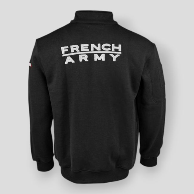 French Army sweatshirt vest - Zwart - Ares