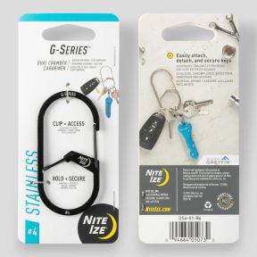 G-Series™ Dual Chamber Carabiner 4 - Black - nite ize
