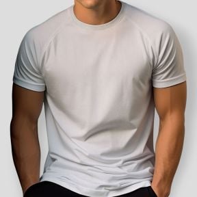 T-shirt à manches courtes Félin (coupe raglan) en coton - Blanc - Patrol Equipement