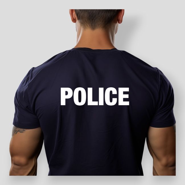 TEE SHIRT MARINE MC IMPRIME POLICE -Patrol Equipement