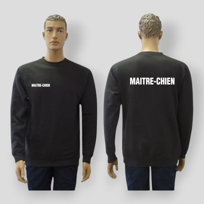 Sweater met zeefdruk Hondengeleider - Zwart - Patrol Equipement