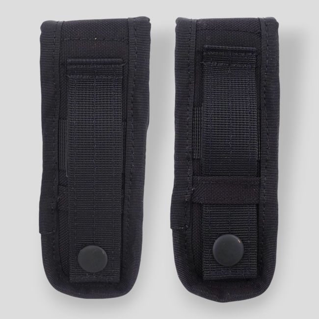Magazinhalter mit Molle- und Gürtelclips für 9mm Pistolen - Schwarz - Patrol Equipement