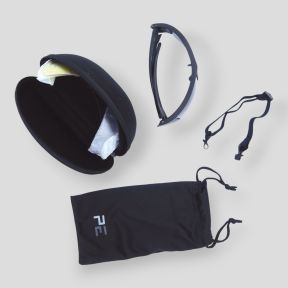 Lunettes de soleil avec accessoires (kit 3 écrans Incolore/Fumé/Jaune) - Noir - Patrol Equipement