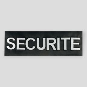 Bestickter Klettverschluss-Aufnäher 13x4cm Sécurité - Schwarz - Patrol Equipement