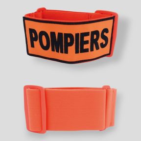 BRASSARD BRODE TISSU ORANGE POMPIERS - Patrol Equipement