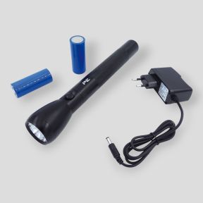 LAMPE TORCHE NOIR RECHARGEABLE GM 31x5.8x3.9 - Patrol Equipement