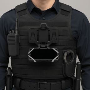 Alpha telefoonhouder voor tactisch Molle vest - Zwart - Patrol Equipement