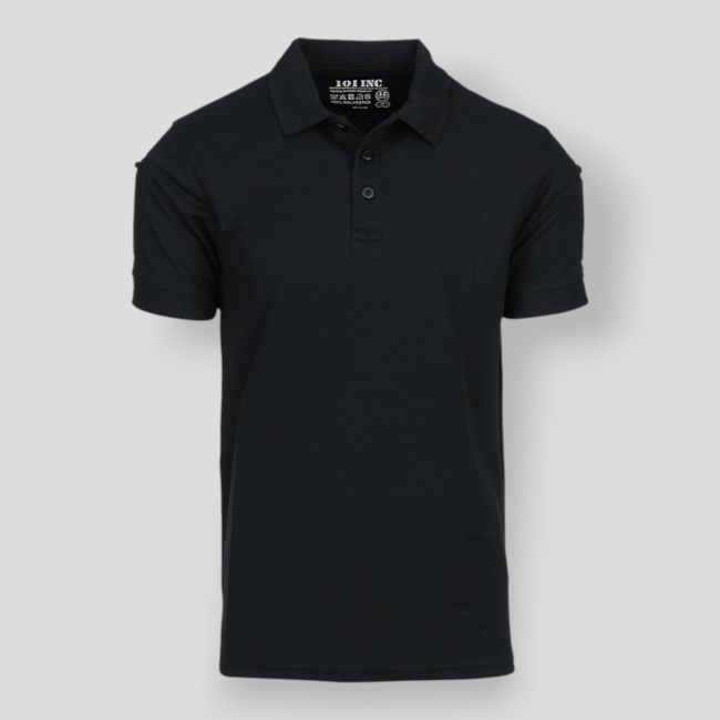 Oddychająca koszulka polo taktyczna - Czarny - 101 Inc