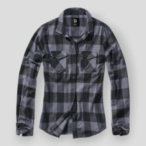 Chemise femme en flanelle noir/gris- Brandit