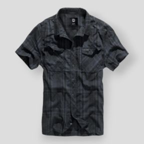 Chemise manches courtes noir/bleu - Brandit