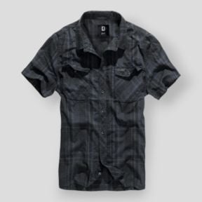 Chemise manches courtes noir/bleu - Brandit