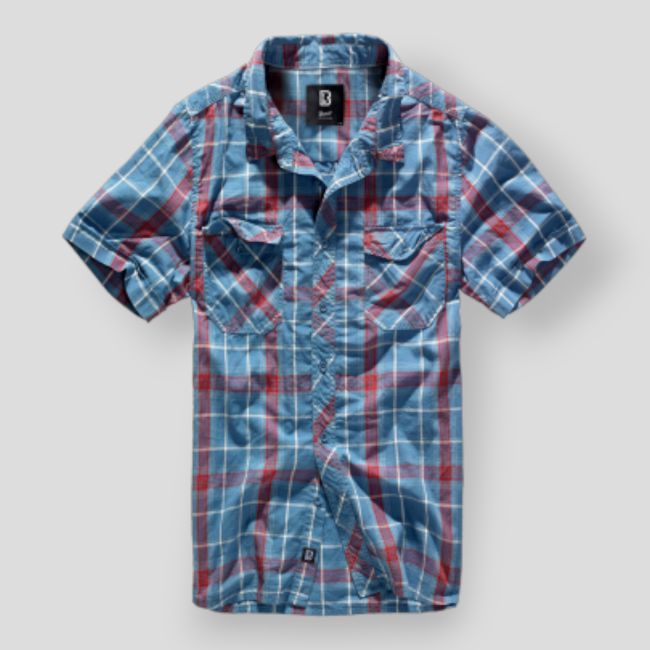 Overhemd korte mouwen rood/blauw - Brandit