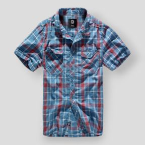 Overhemd korte mouwen rood/blauw - Brandit