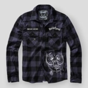 Motorhead geruit overhemd grijs/zwart - Brandit