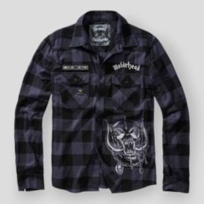 Koszula w kratę Motorhead szaro-czarna - Brandit