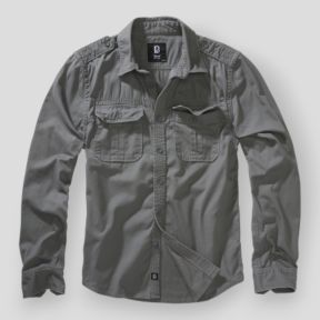 Vintage overhemd lange mouwen camo grijs - Brandit