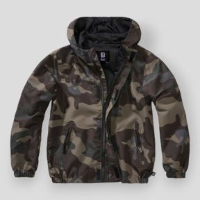 Kinder Sommer Windbreaker mit Reißverschluss darkcamo - Brandit