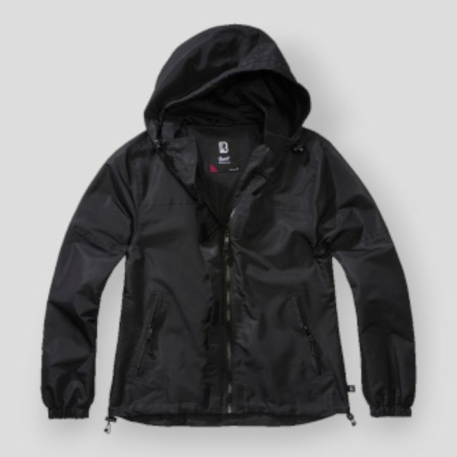Dames zomer windbreaker met rits zwart - Brandit