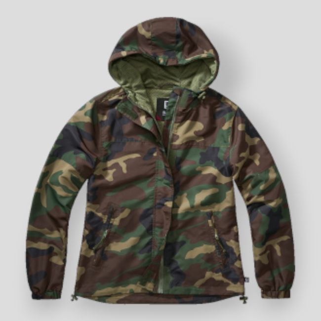 Dames zomer windbreaker met rits woodland - Brandit