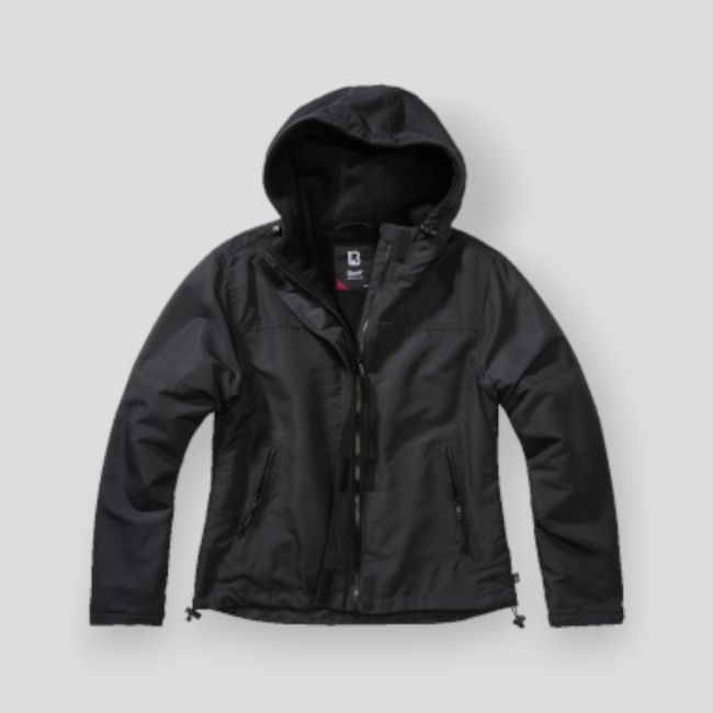 Damen Windjacke mit Reißverschluss schwarz - Brandit