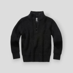 Dziecięcy sweter z zamkiem czarny - Brandit