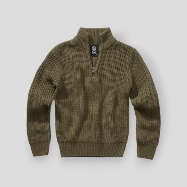 Pull enfant zip olive - Brandit