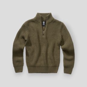 Pull enfant zip olive - Brandit