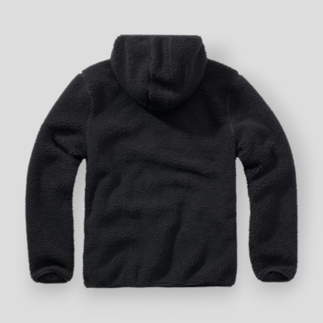 Fleece hoodie met rits zwart - Brandit