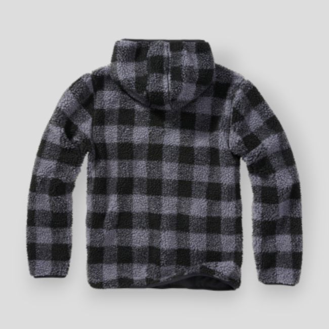 Fleece hoodie met rits zwart/grijs - Brandit