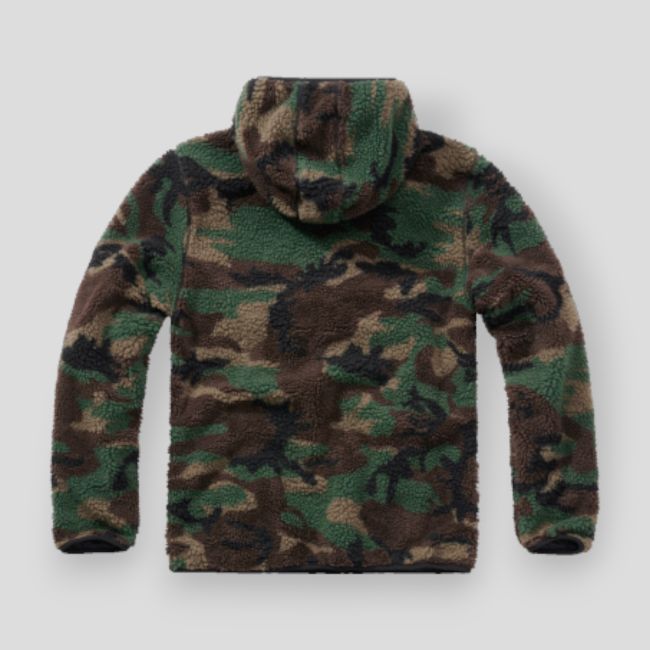 Bluza polarowa z kapturem na zamek woodland - Brandit