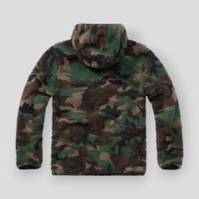 Fleece-Kapuzensweatshirt mit Reißverschluss woodland - Brandit