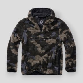 Bluza polarowa z kapturem na zamek darkcamo - Brandit