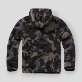 Fleece-Kapuzensweatshirt mit Reißverschluss darkcamo - Brandit