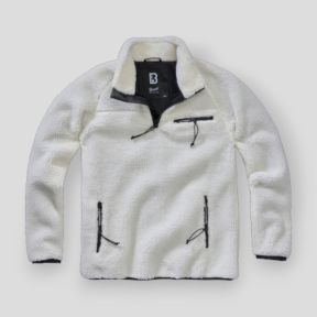 Fleece-Sweatjacke weiß - Brandit