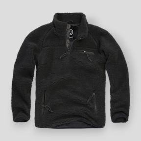 Fleece-Sweatjacke schwarz - Brandit