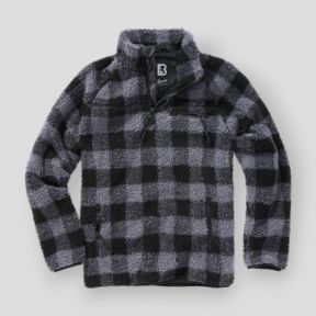 Bluza polarowa na zamek czarno-szara - Brandit