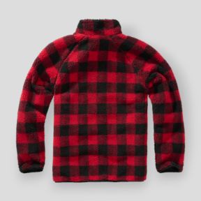 Sweat zip polaire rouge/noir - Brandit